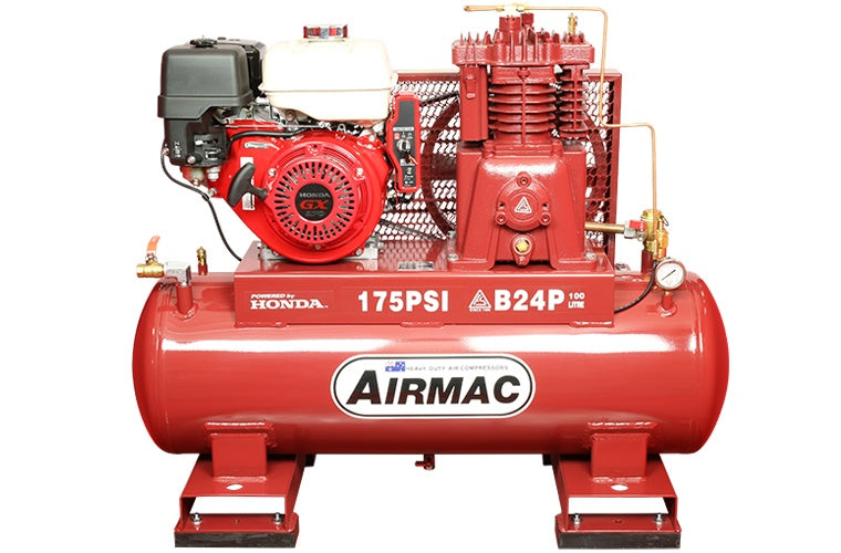 Airmac B24P Electric Start 175psi Petrol Air Compressor