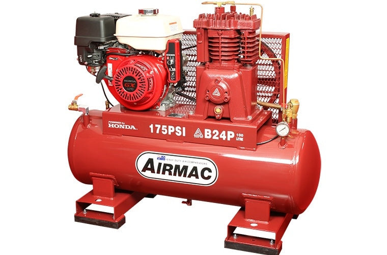 Airmac B24P Electric Start 175psi Petrol Air Compressor