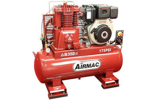Airmac B35D Electric Start 175psi Diesel Air Compressor