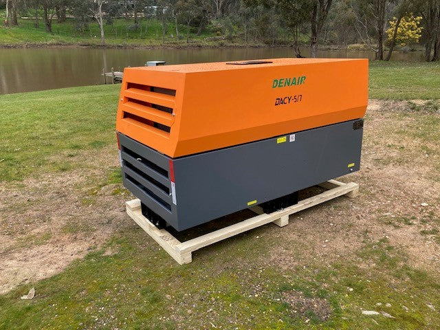 Denair 180cfm Skid Mount Diesel Air Compressor