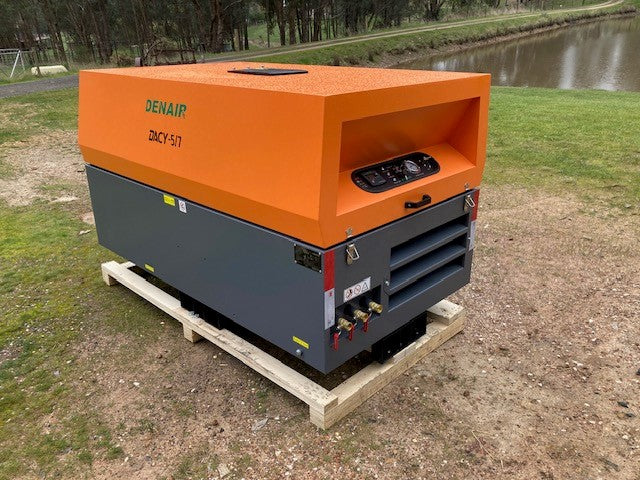 Denair 180cfm Skid Mount Diesel Air Compressor
